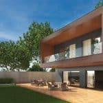 Different types of exterior wall cladding materials used in modern buildings